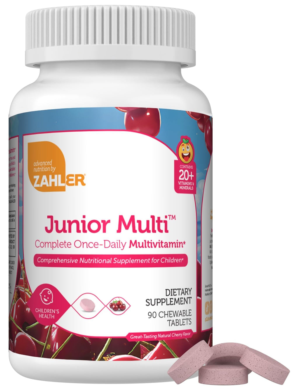 Zahler envase frontal del multivitamínico infantil, presentación clara y segura