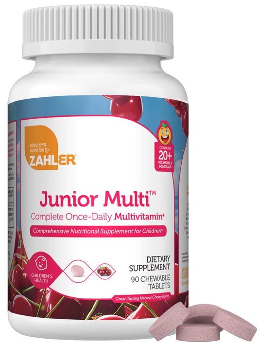 Zahler envase frontal del multivitamínico infantil, presentación clara y segura