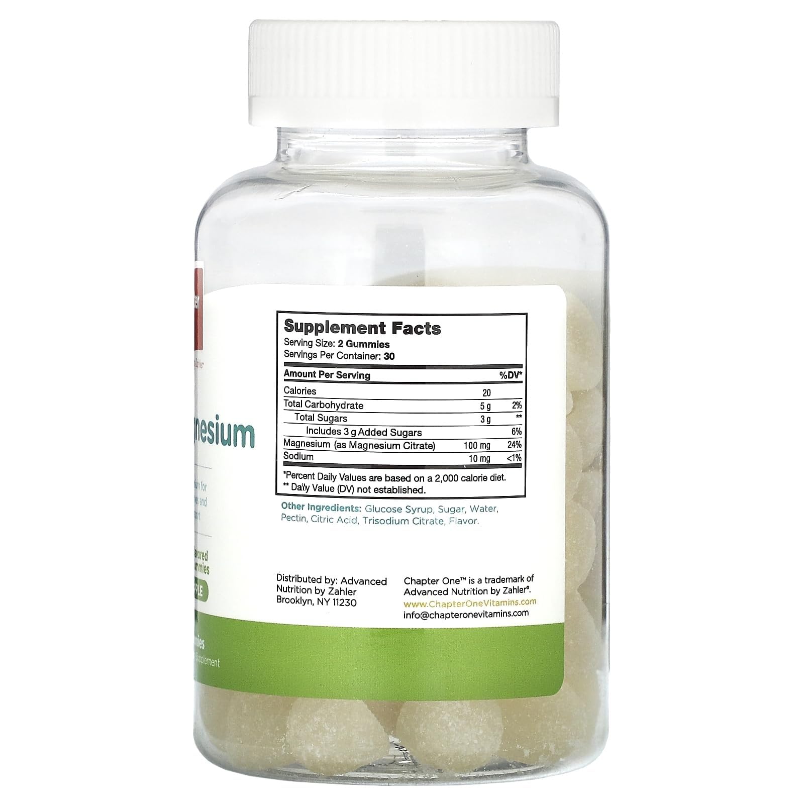 Zahler detalle de gominola masticable sabor manzana, muestra textura y atractivo para niños
