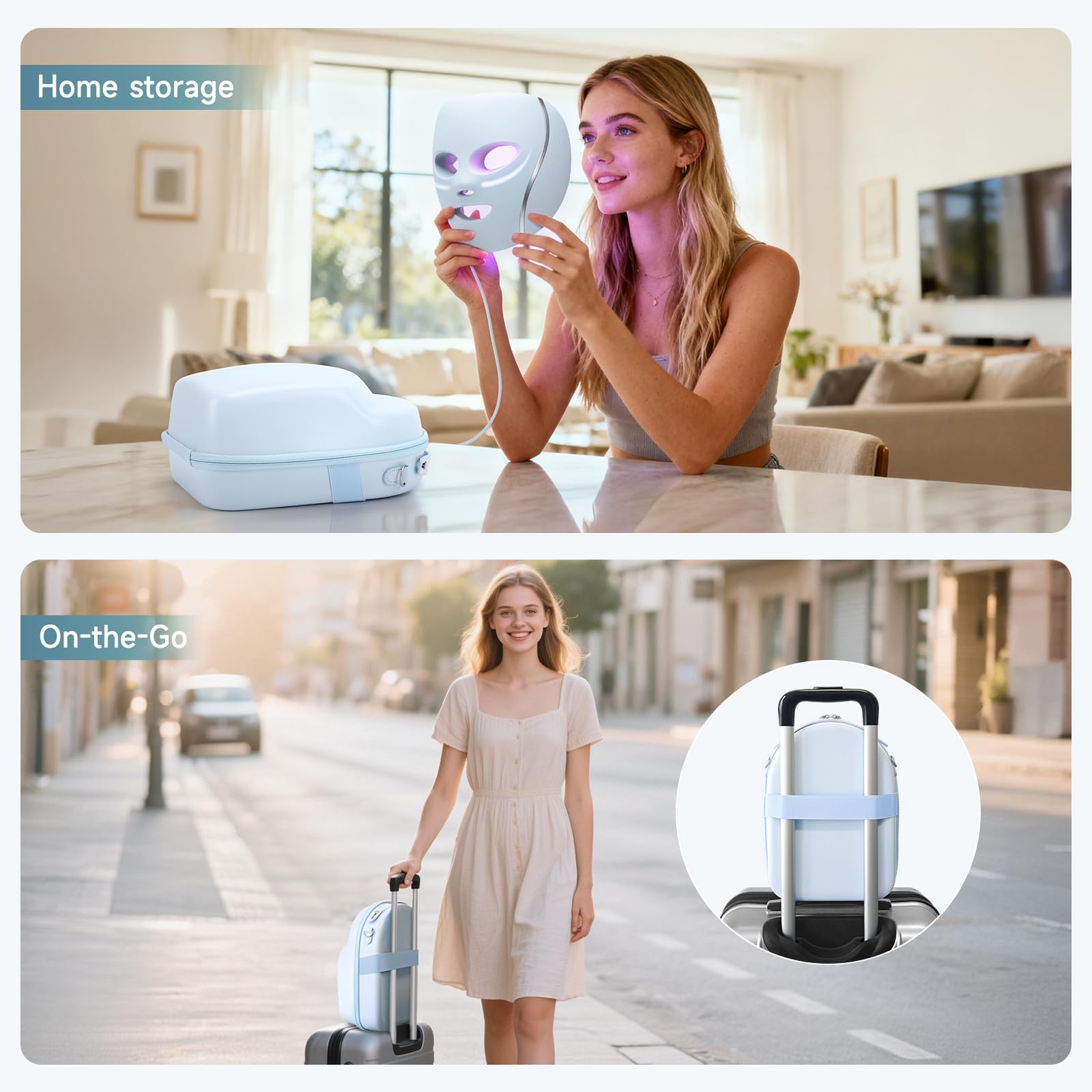 Diseño portátil de Zalirium, ideal para viajes y uso diario.