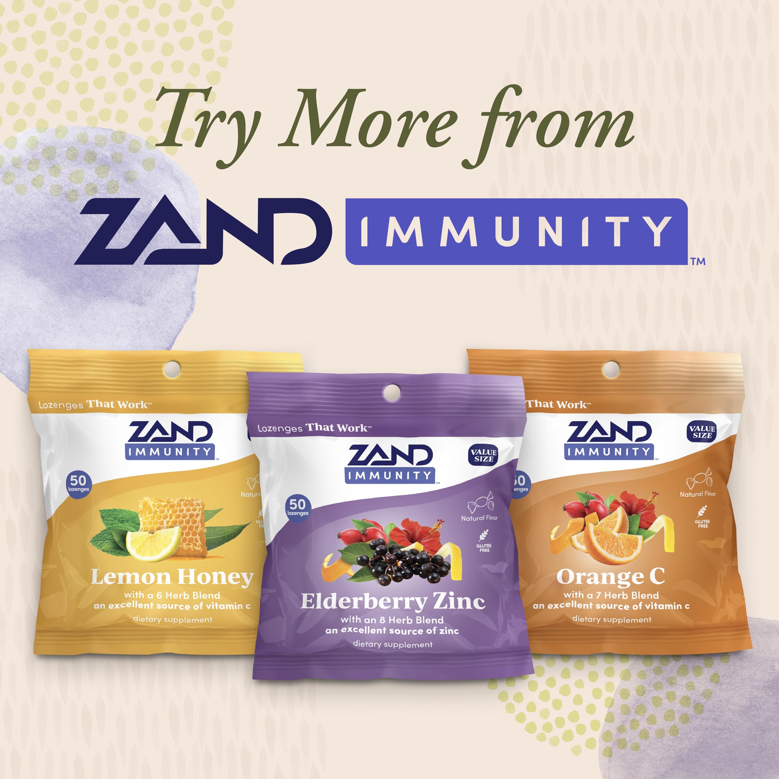 ZAND etiqueta con lista de ingredientes y sello GMP, confianza en calidad