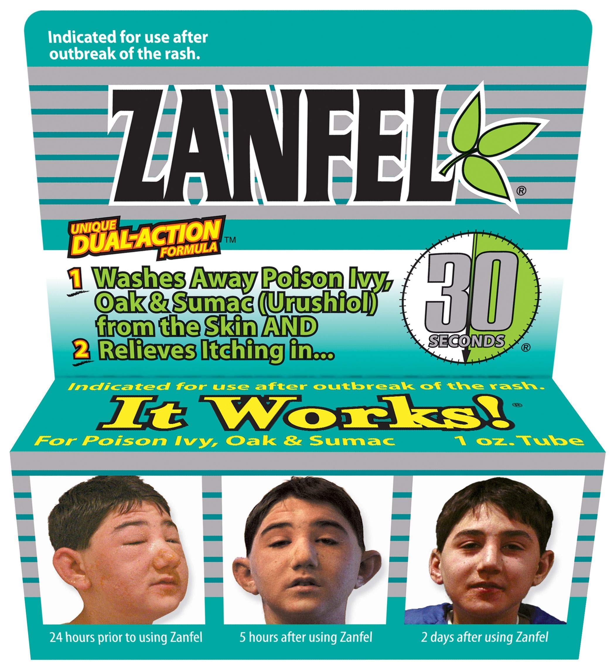 Zanfel envase frontal mostrando tamaño portable y marca