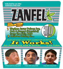 Zanfel envase frontal mostrando tamaño portable y marca