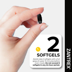 etiqueta Zantrex Black con información de ingredientes que facilita decisiones informadas