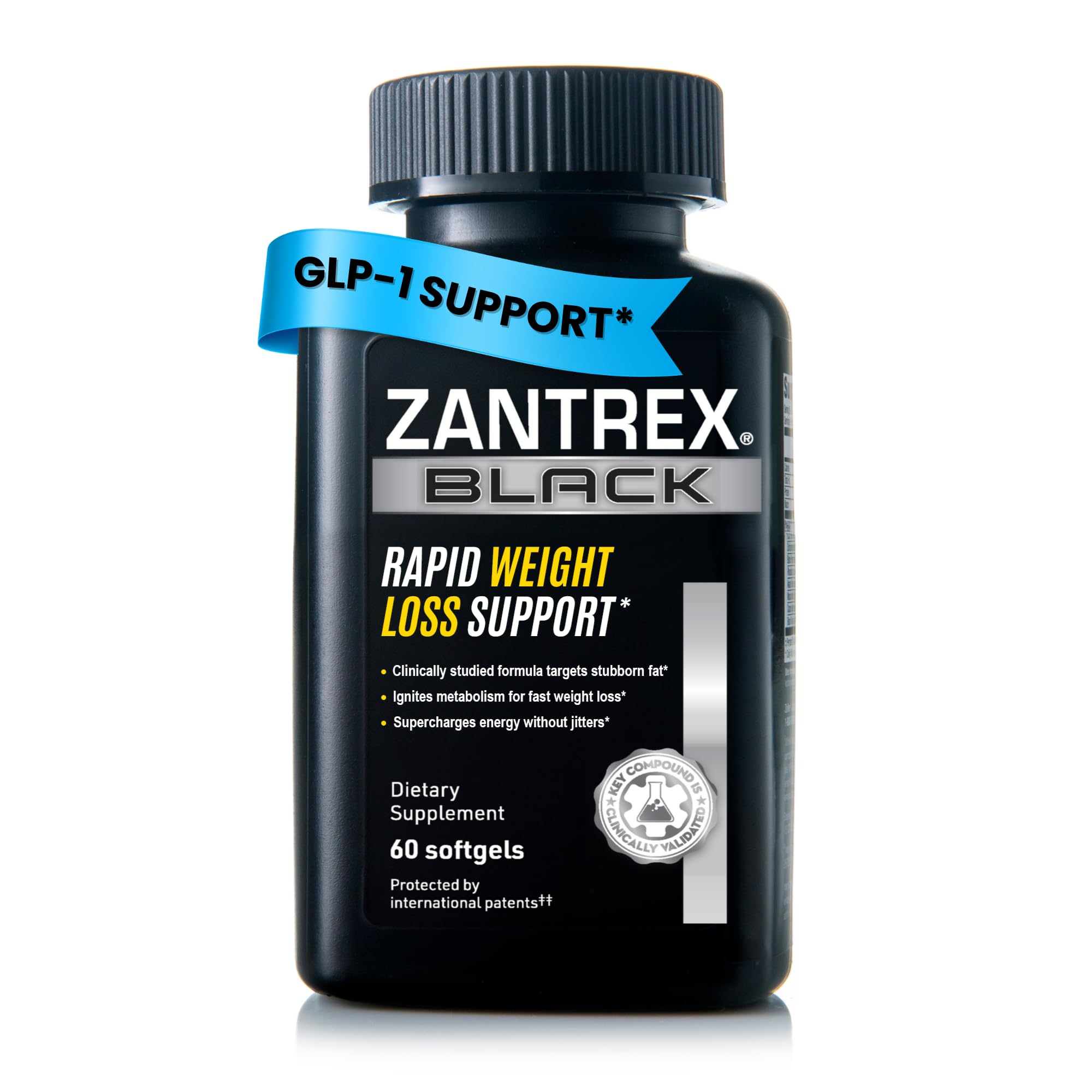 Zantrex Black envase frontal mostrando marca y presentación beneficios