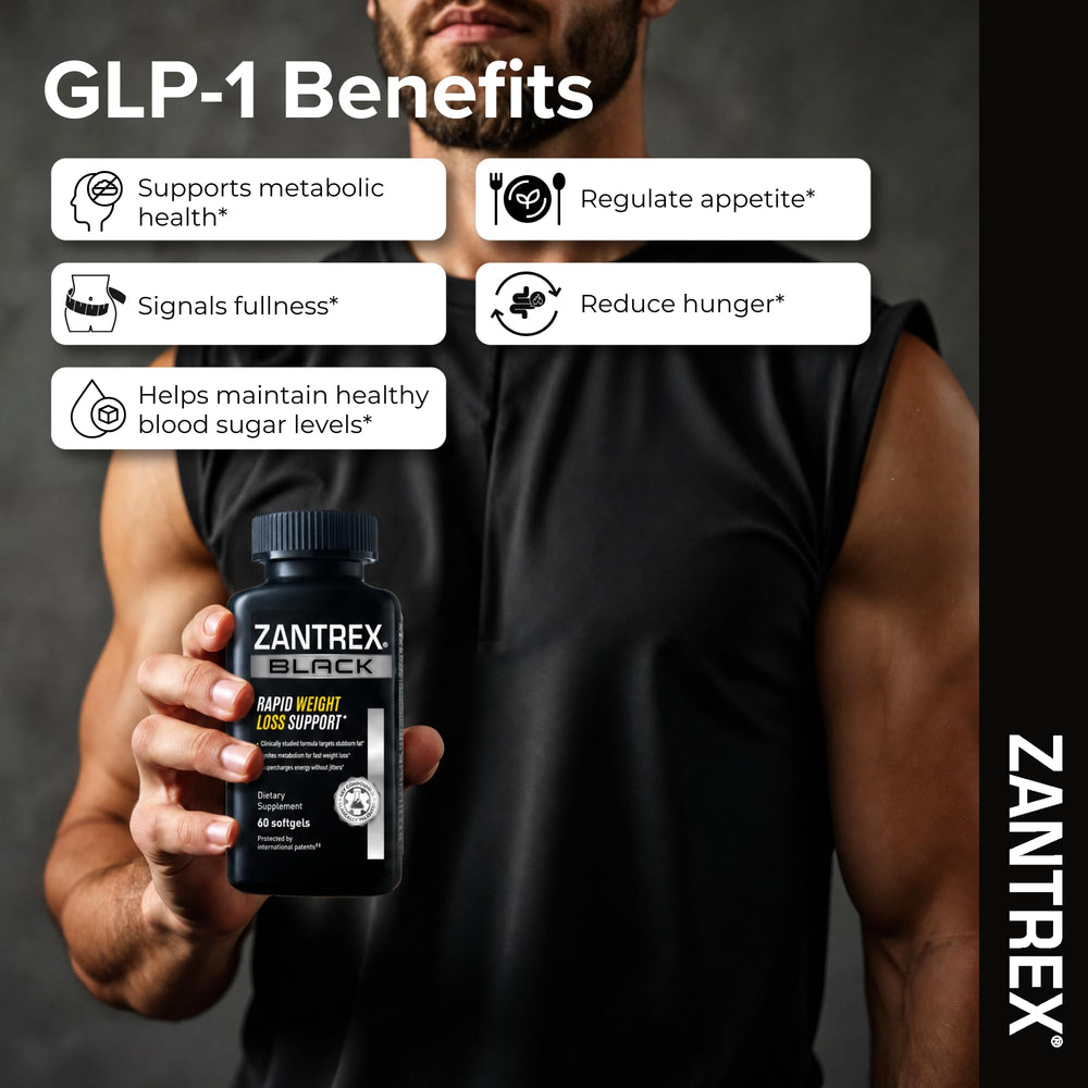 persona tomando Zantrex Black por la mañana para energía sostenida y enfoque