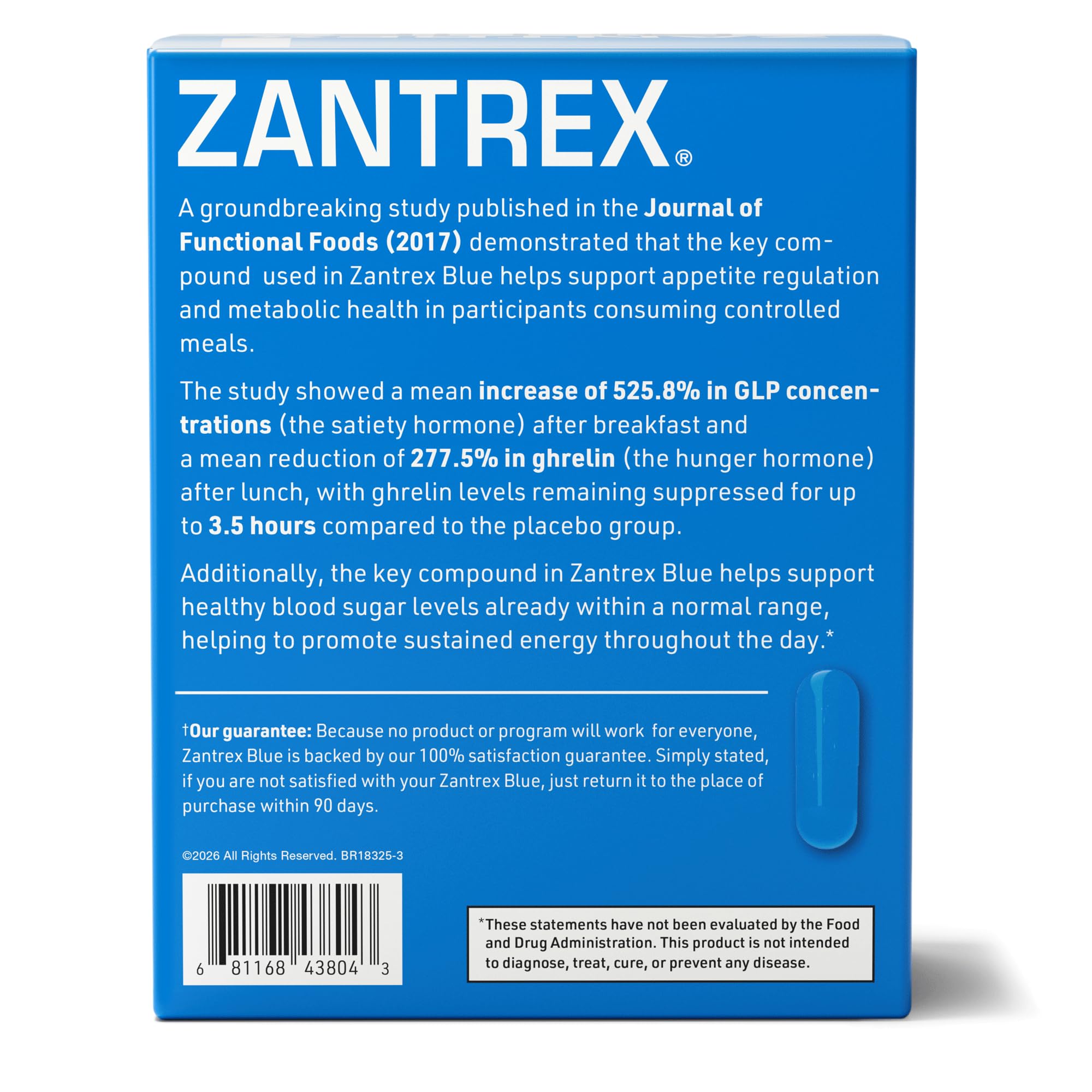 Zantrex etiqueta enfocada en ingredientes clave para termogénesis