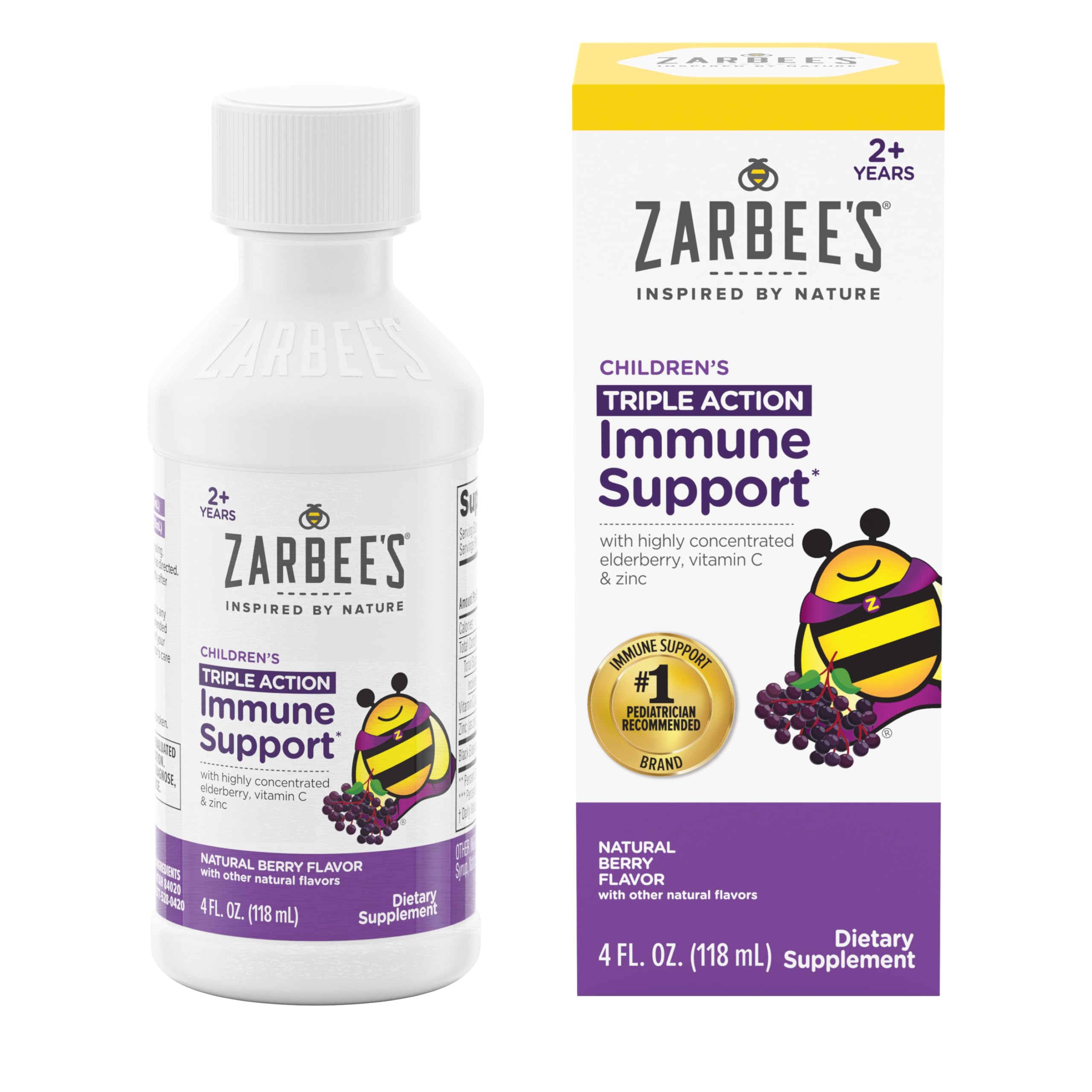 Zarbee's caja del producto con hojas de saúco que sugieren origen natural