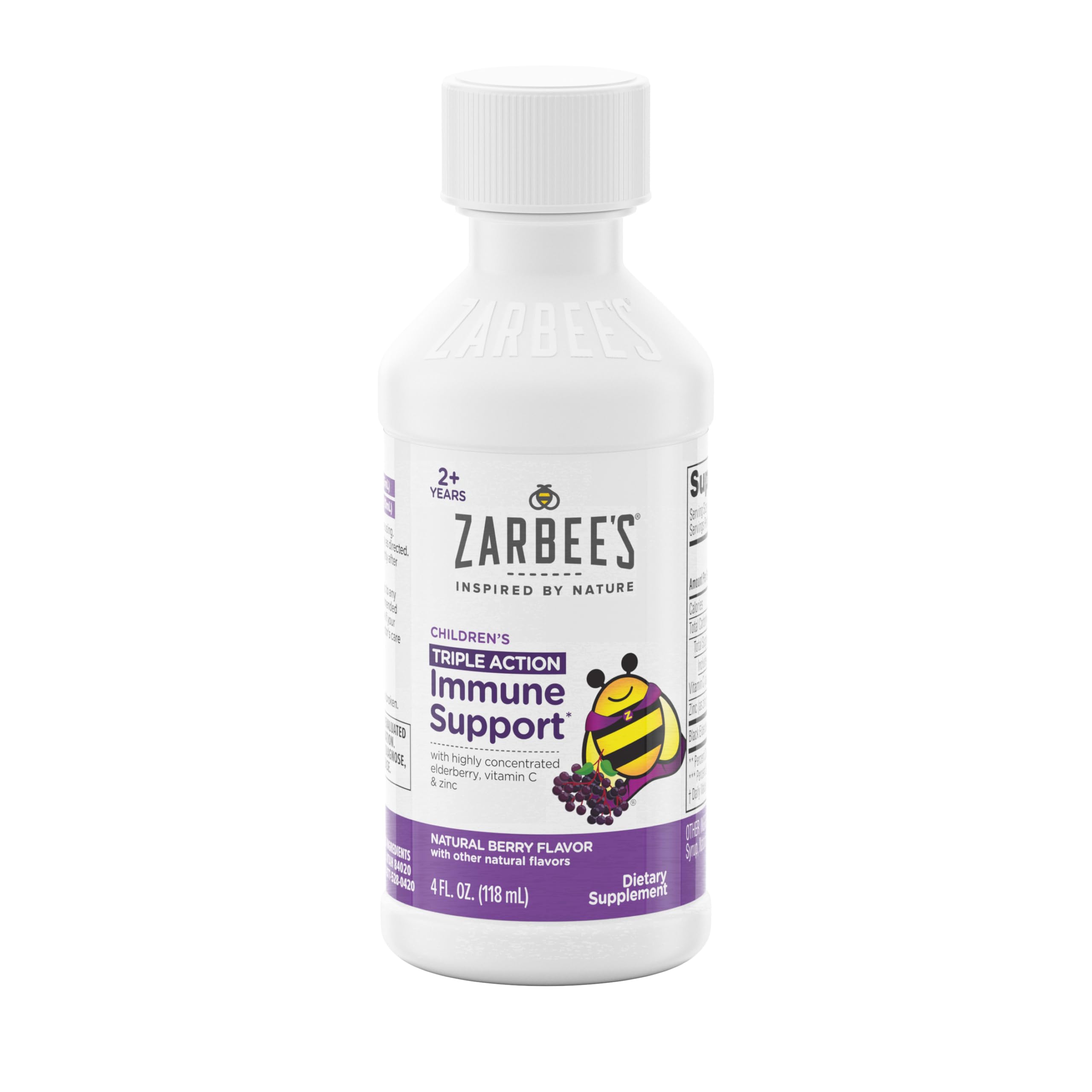 Zarbee's etiqueta con lista de ingredientes y beneficios visibles para confianza