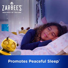 Zarbee's frasco abierto con 50 tabletas listo para uso en rutinas nocturnas