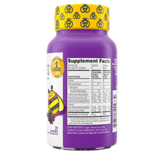 Zarbee's etiqueta nutricional mostrando vitaminas A C D E y zinc