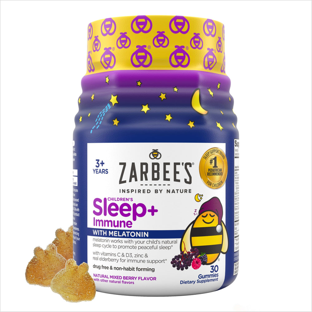 Zarbee's frasco frontal mostrando etiqueta y tamaño, confianza para padres