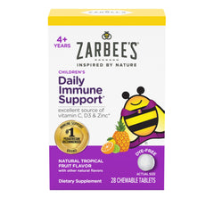 Zarbee's frente del envase mostrando frasco y diseño, fácil identificación