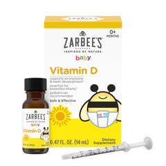 Zarbee's bote frontal mostrando dosificación clara y beneficios