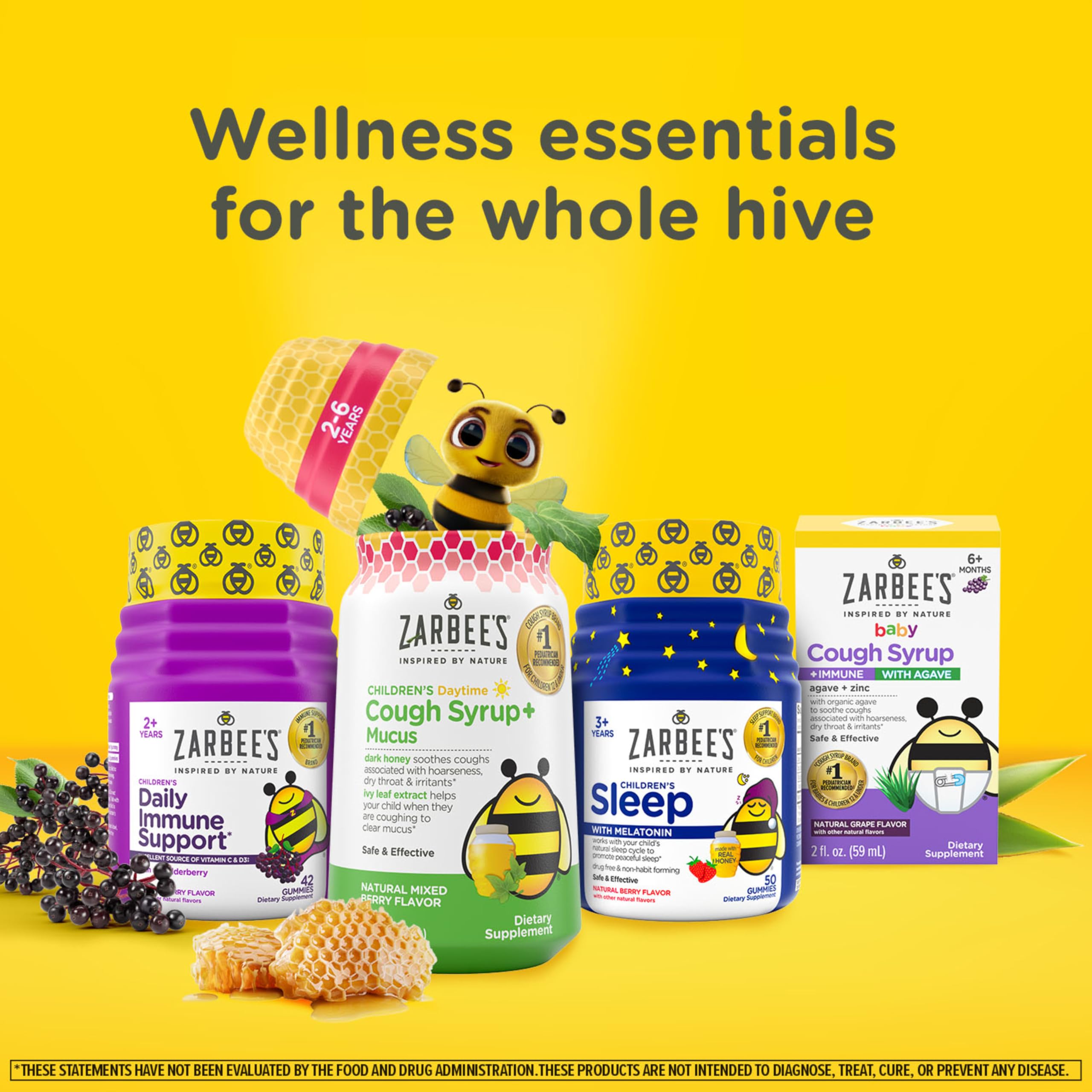 Zarbee's ingredientes naturales uva y agave que ofrecen sabor sin artificios