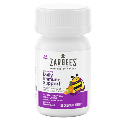 Zarbee's tableta masticable en primer plano, textura clara y apetecible