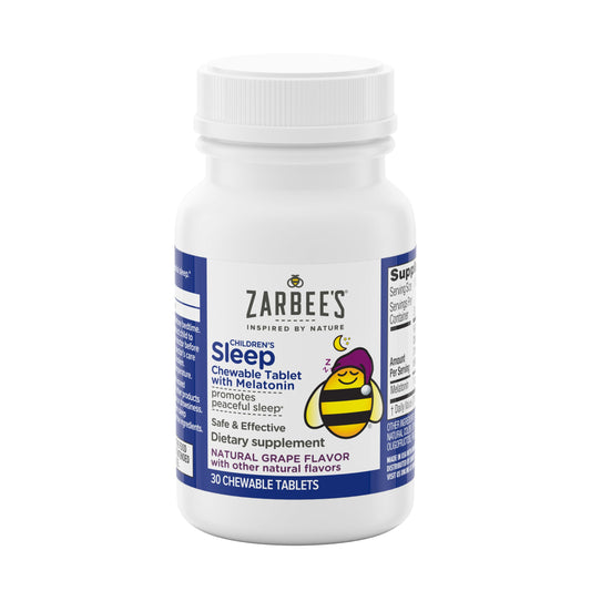 Zarbee's tabletas masticables en primer plano, aceptación por sabor uva