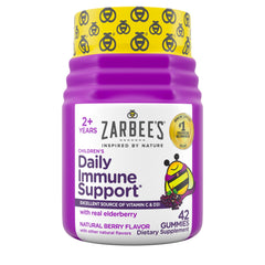 Zarbee's ingredientes naturales con elderberry fresco visible