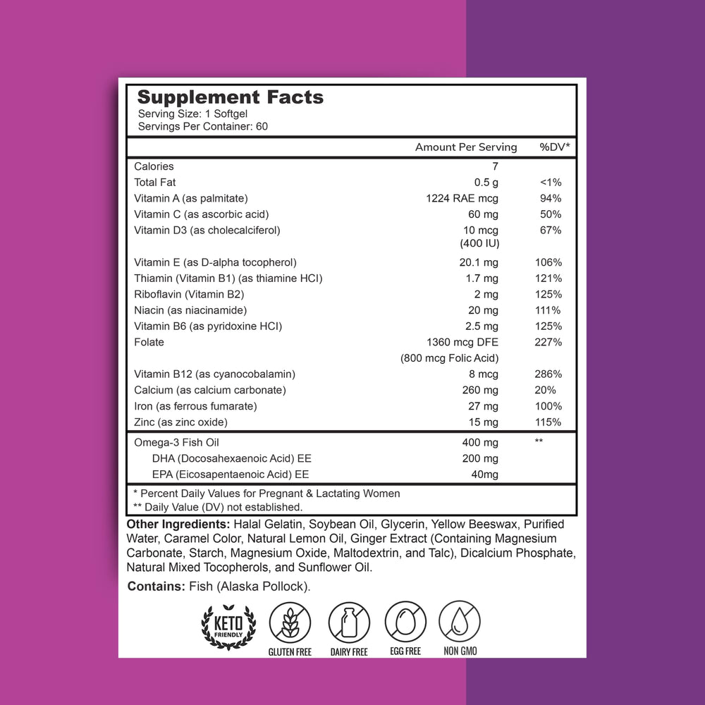 Zaytun Vitamins lateral con etiqueta informativa legible y beneficios nutricionales
