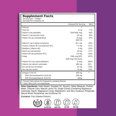 Zaytun Vitamins lateral con etiqueta informativa legible y beneficios nutricionales