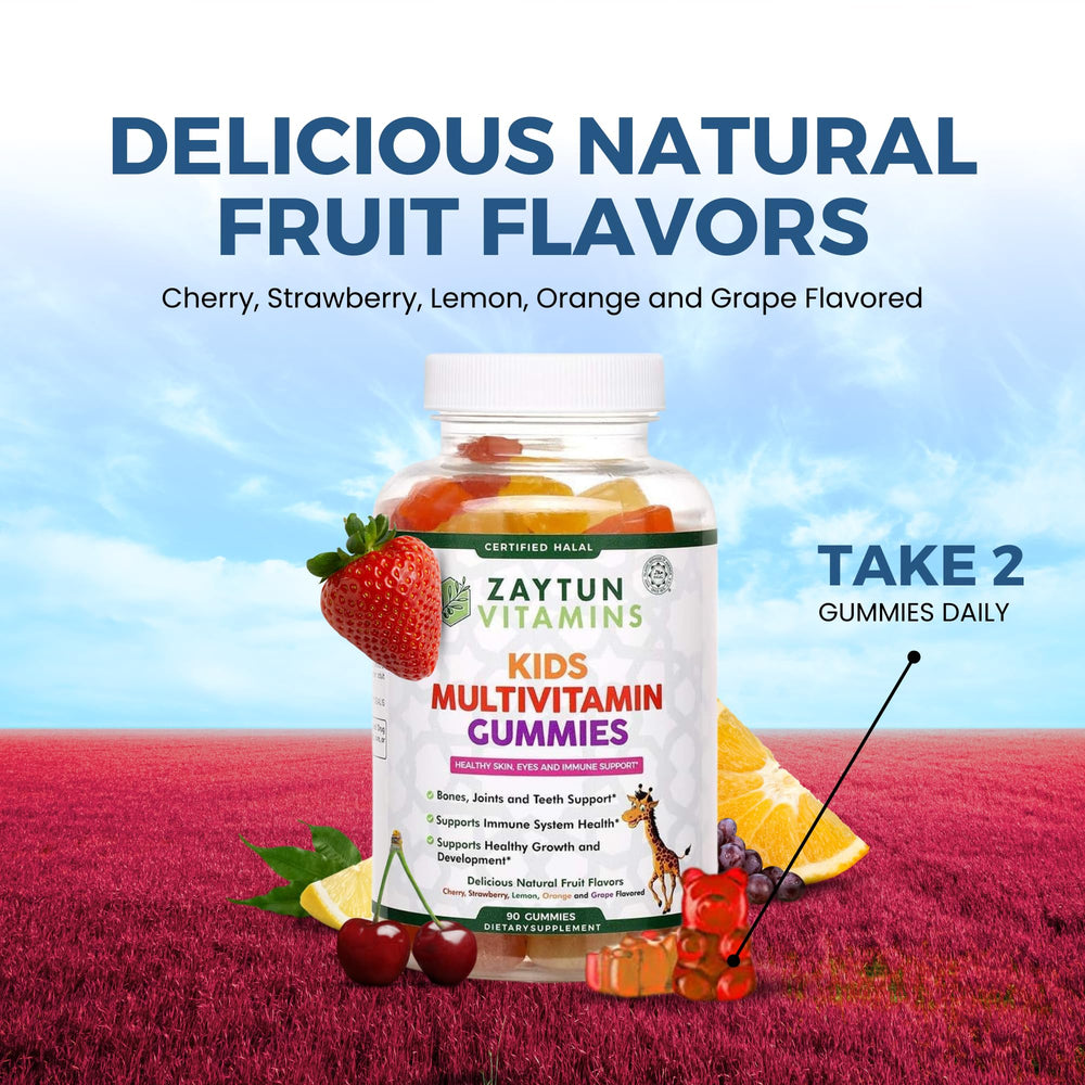 Zaytun Vitamins niño tomando gomita sonriente y sin esfuerzo