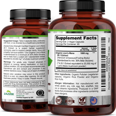 Zazzee sello USDA Organic en etiqueta certificando origen limpio