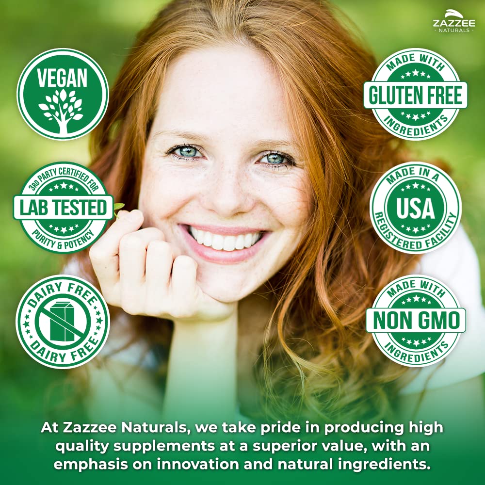 Zazzee frasco abierto mostrando las 120 cápsulas dentro del envase