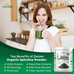 Zazzee cucharadita con polvo para medir porciones precisas