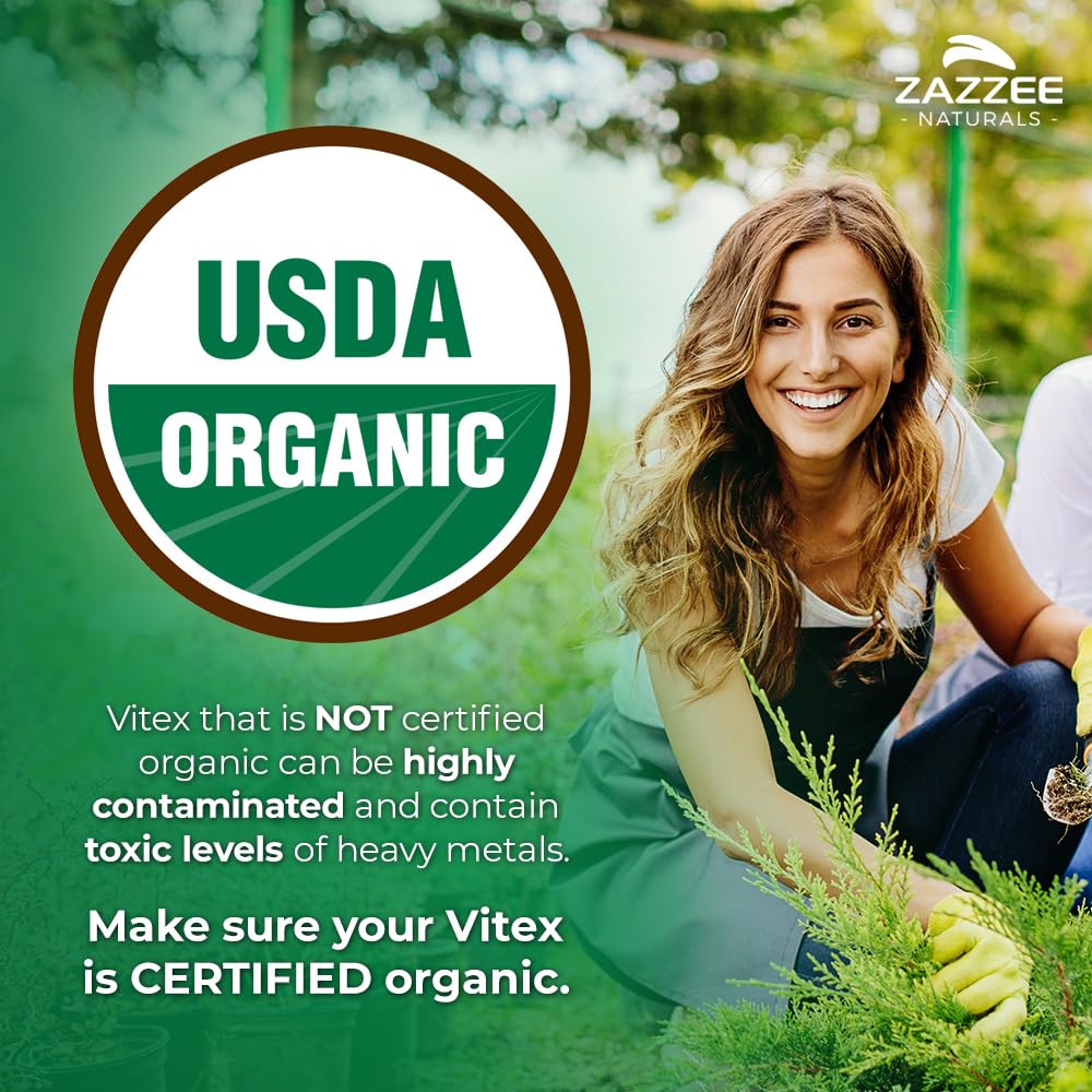 Zazzee etiqueta USDA Organic resaltando certificación y trazabilidad