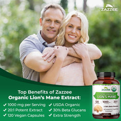 Zazzee detalle de etiqueta con 30% beta glucanos y transparencia