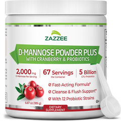 Zazzee bote frontal mostrando etiqueta clara y beneficios visibles
