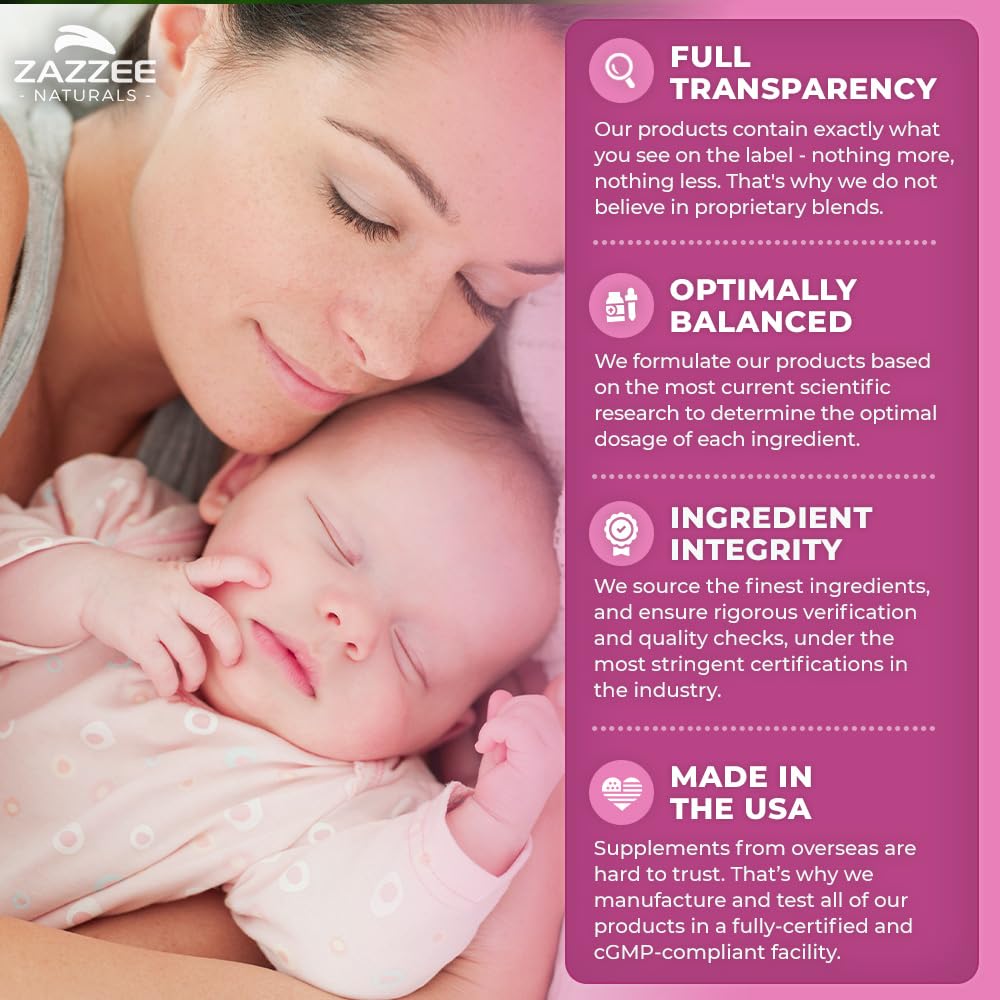 Zazzee etiqueta con información de ingredientes y dosis