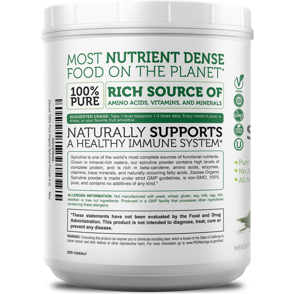 Zazzee spirulina en ambiente de cocina natural, uso cotidiano práctico
