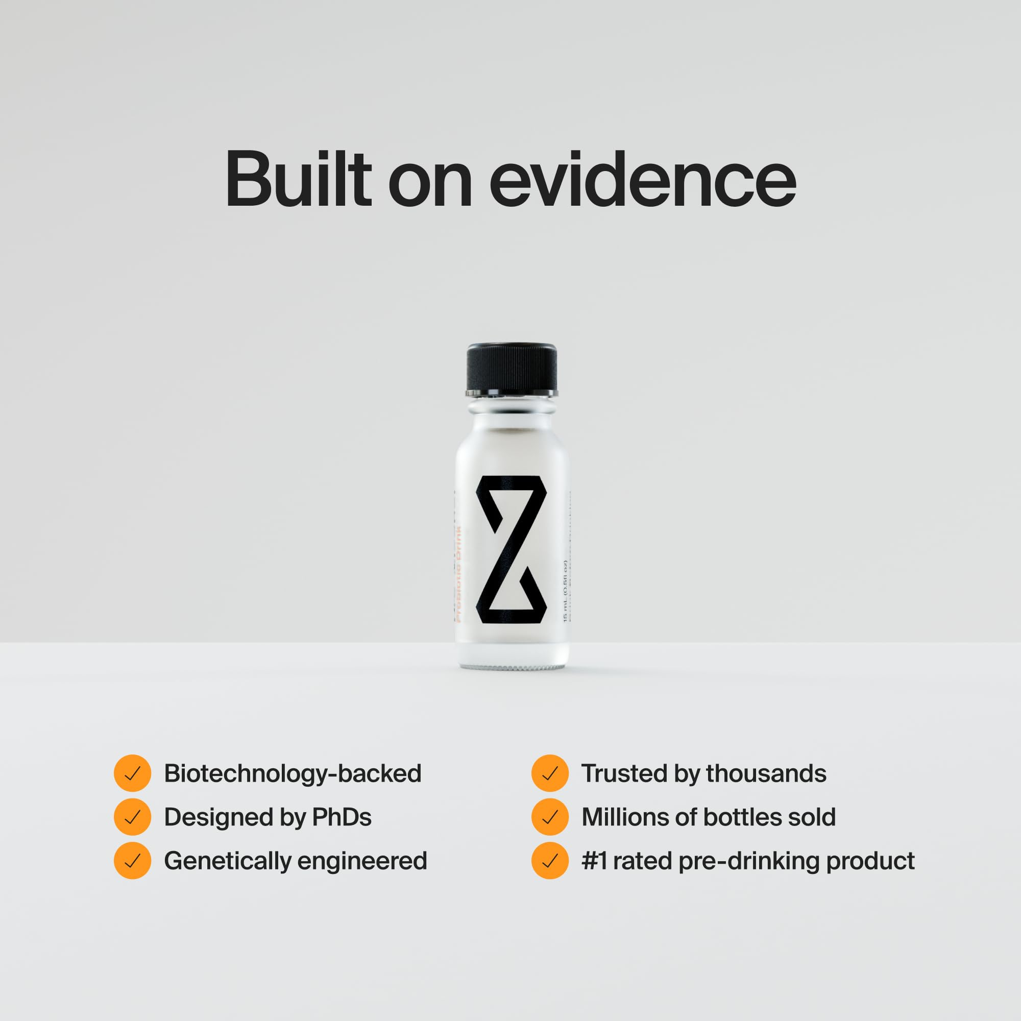 ZBiotics persona tomando antes de beber, beneficio de apoyo digestivo