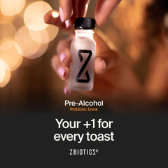 Etiqueta ZBiotics con sello de patente e información clara del producto