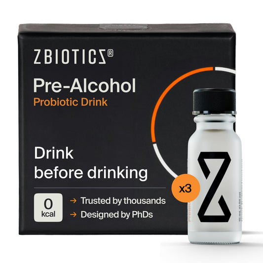 ZBiotics frente del envase mostrando tamaño compacto y conveniencia