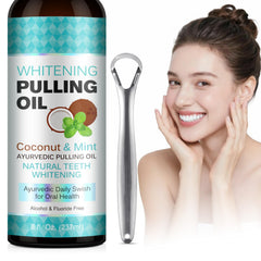 ZCPMFKC envase frontal de aceite de coco y menta mostrando frescura natural
