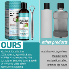 ZCPMFKC persona realizando oil pulling demostrando uso rápido y cómodo