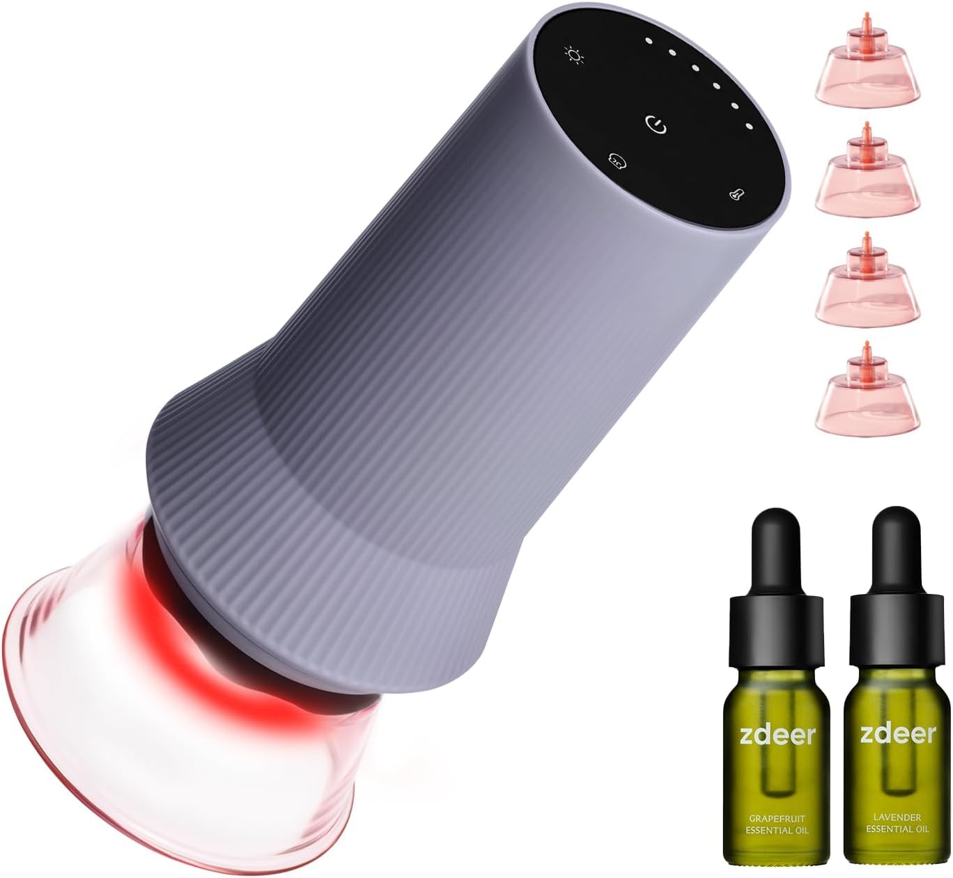 ZDEER dispositivo frontal con copas mostrando versatilidad y fácil manejo