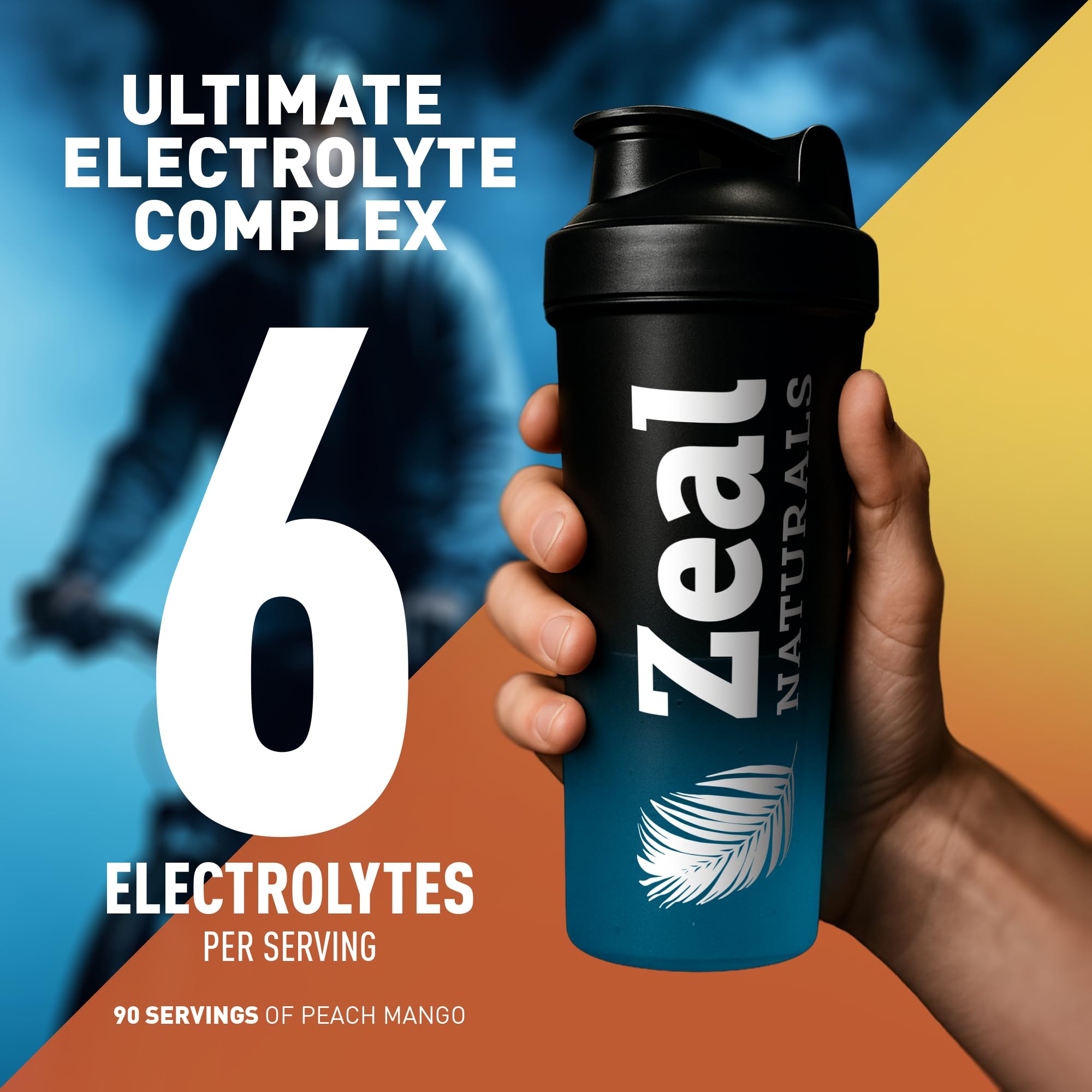 Vaso con bebida Zeal Naturals listo para beber, refresca y repone