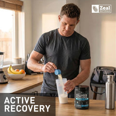 Escena lifestyle con Zeal Naturals en cocina apoyando rutina diaria