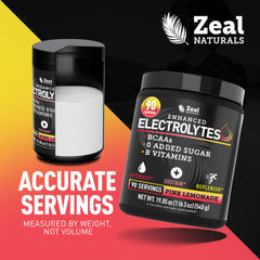 Zeal Naturals etiqueta con ingredientes y sellos de calidad visible