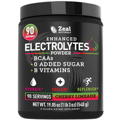 Zeal Naturals frente del envase mostrando marca y sabor para identificación rápida