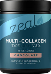 Envase Zeal Naturals frontal mostrando etiqueta y 45 servicios, clara identificación
