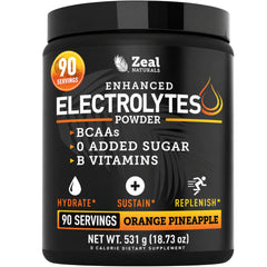 Zeal Naturals frente del envase mostrando 90 porciones y beneficios
