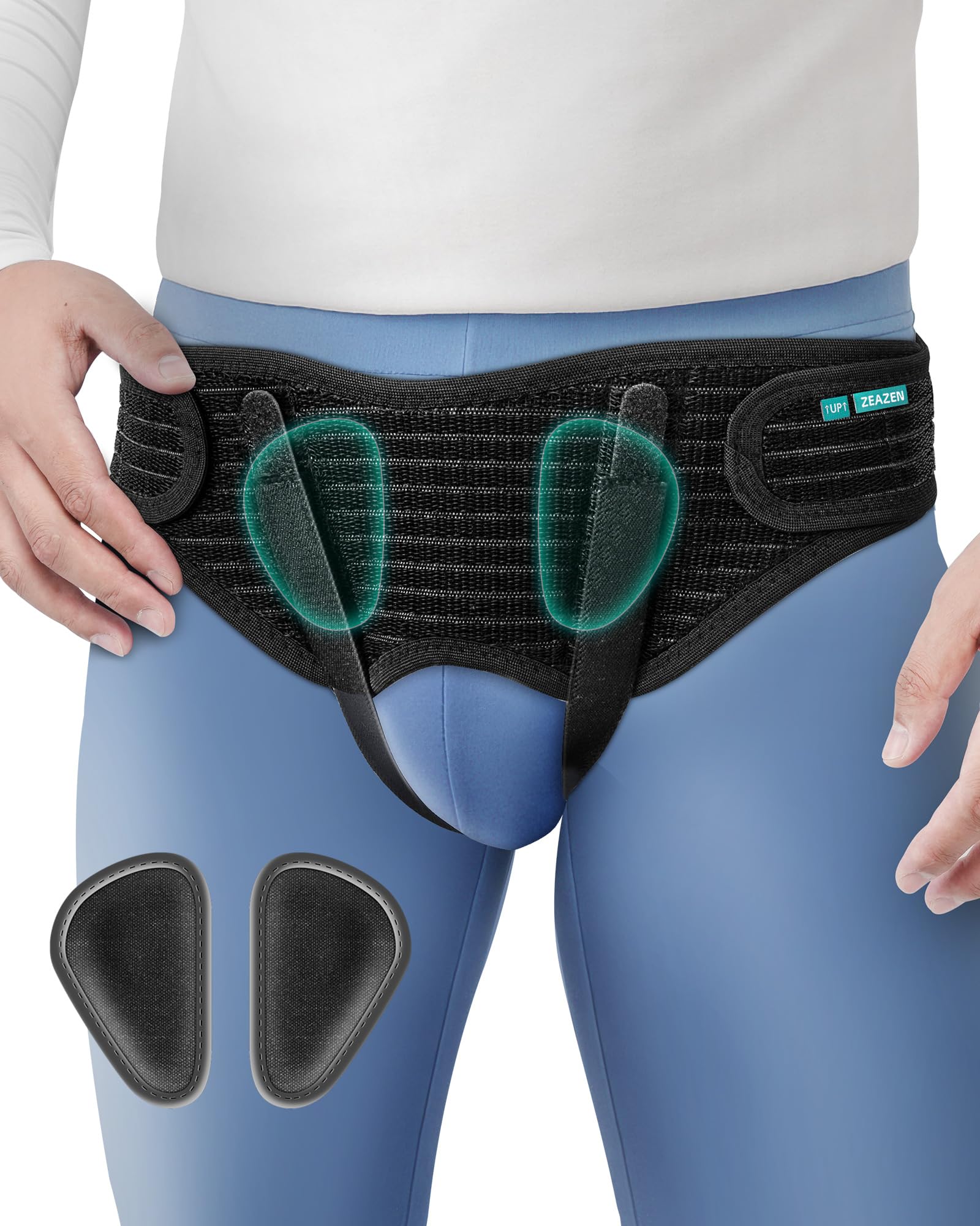ZEAZEN vista frontal del cinturón mostrando diseño y sujeción cómoda