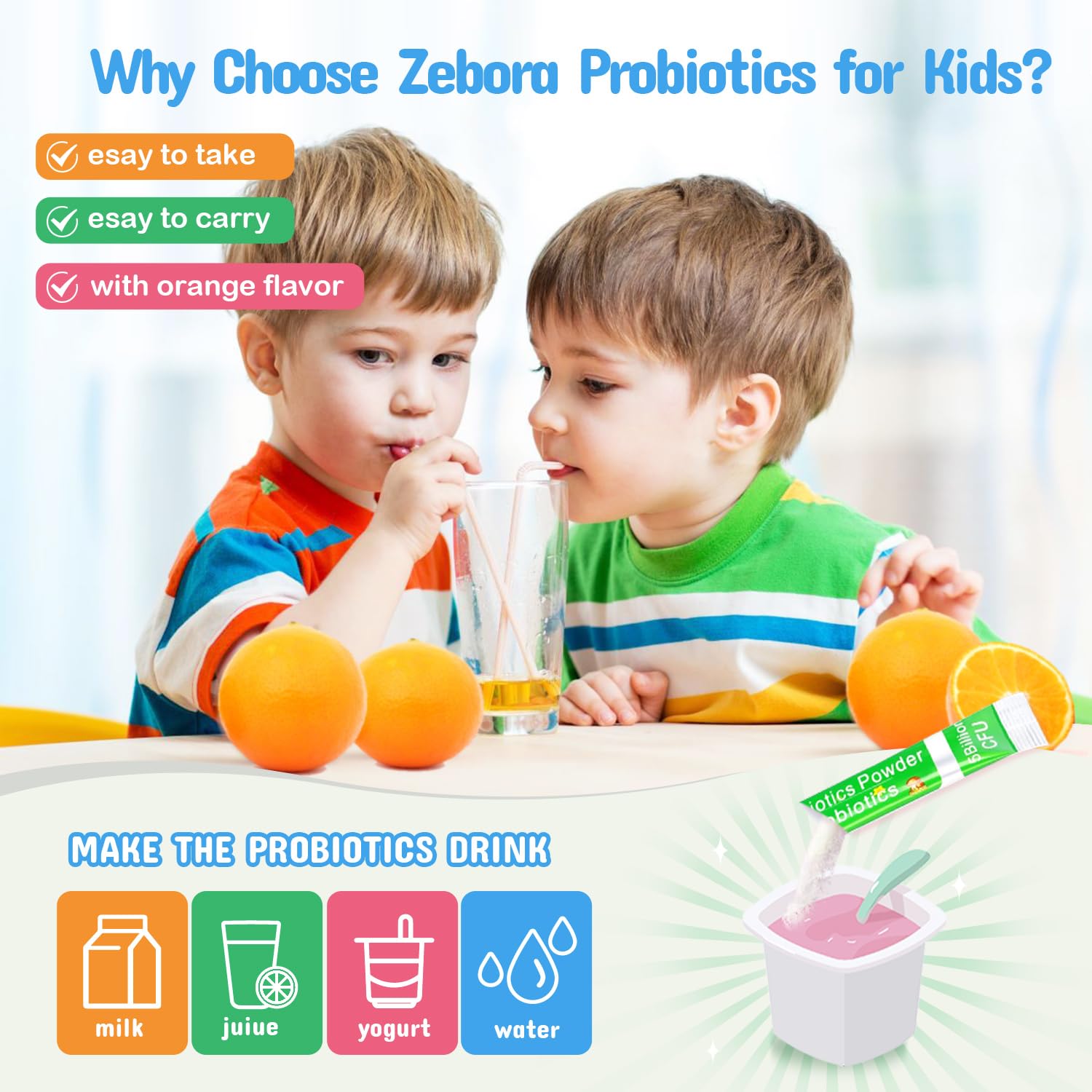 ZEBORA polvo en cuchara listo para mezclar y fácil de usar
