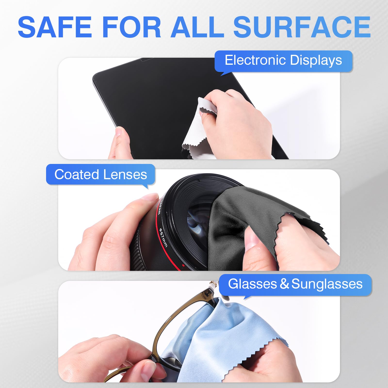 Zeefpod paño limpiando gafas, beneficio: protección de lentes sin rayas