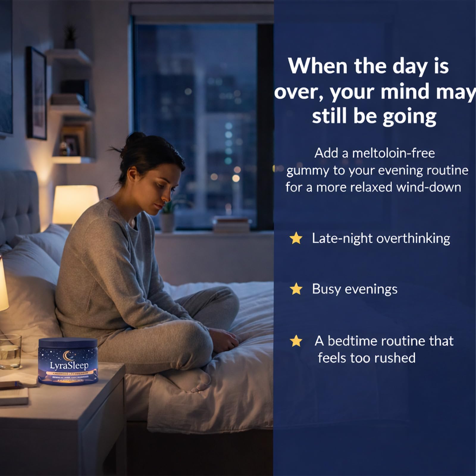 Zefdvc LyraSleep etiqueta con ingredientes, destaca fórmula natural y sin alérgenos