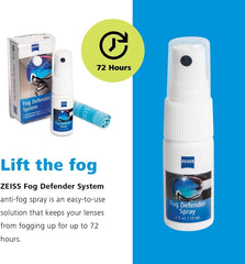 ZEISS etiqueta con instrucciones claras para aplicar y mantener protección